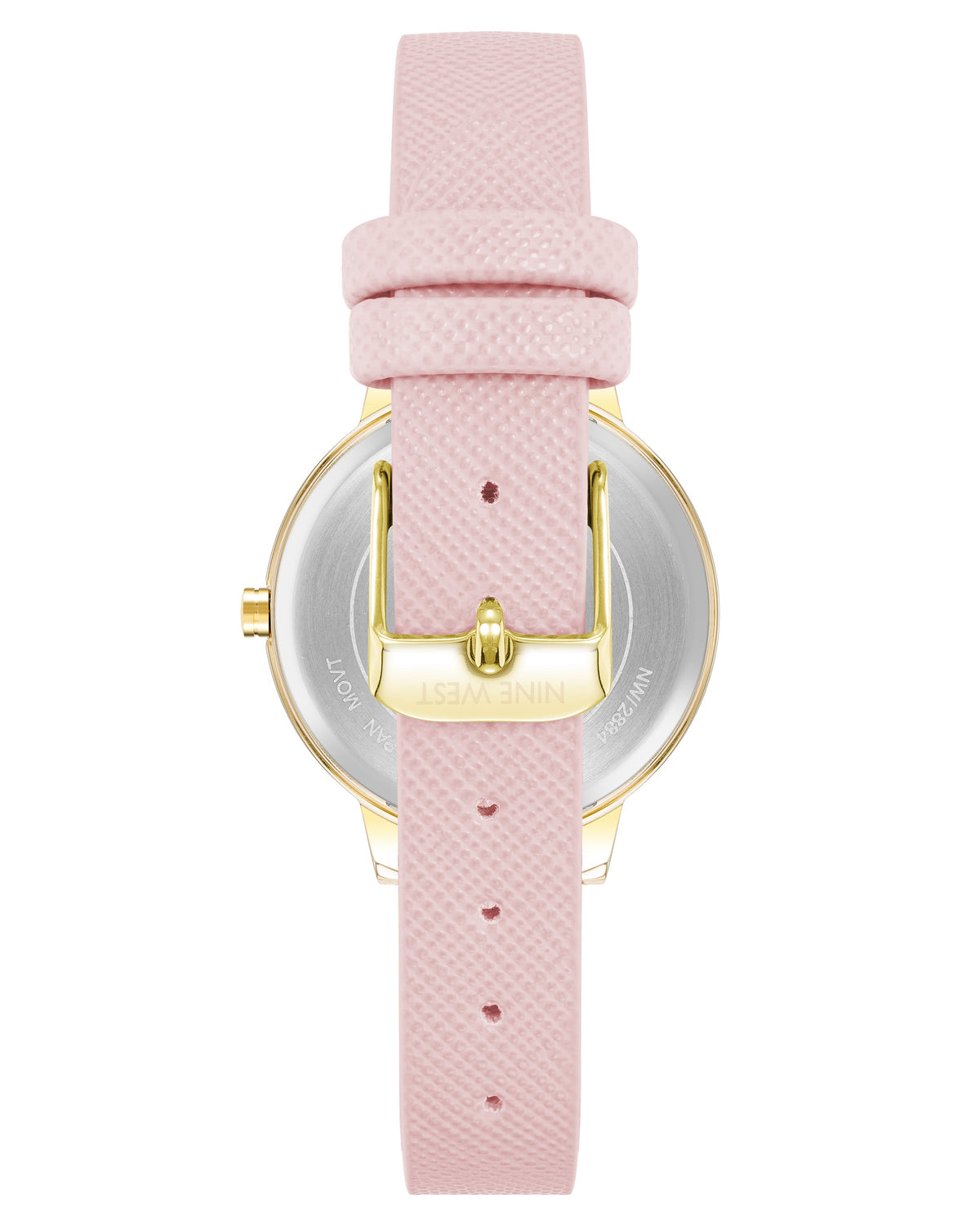 Floral Dial Saffiano Strap Watch