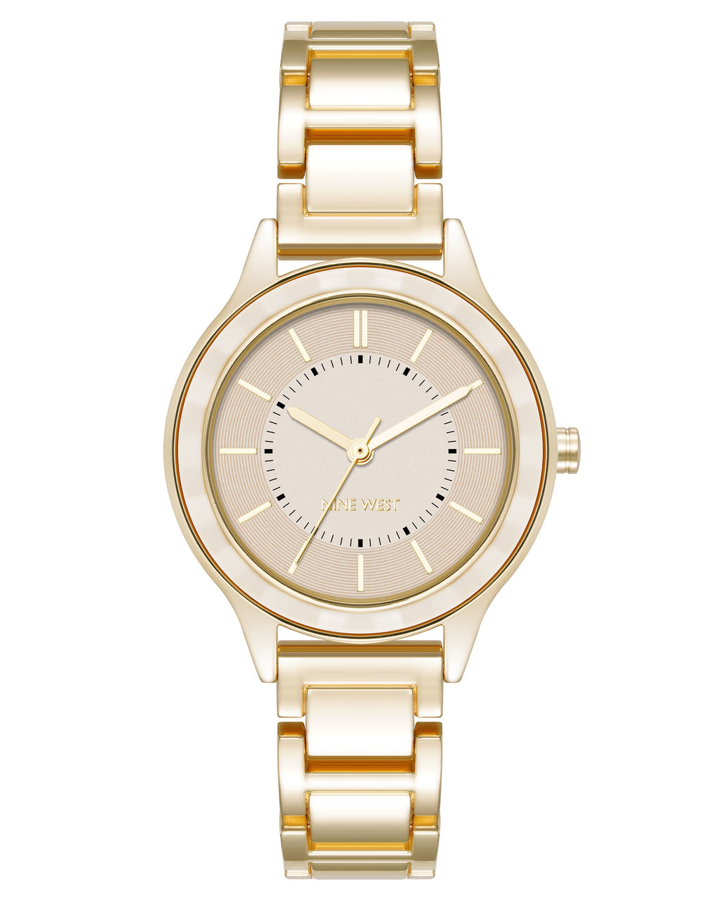 Textured Bezel Bracelet Watch
