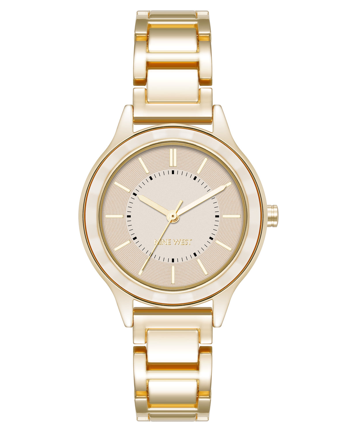 Textured Bezel Bracelet Watch
