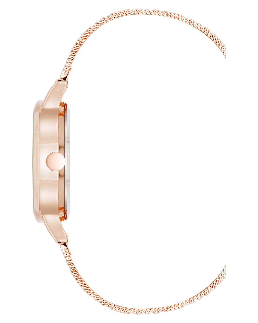 Crystal Accented Dial Mesh Watch