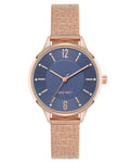 Crystal Accented Dial Mesh Watch