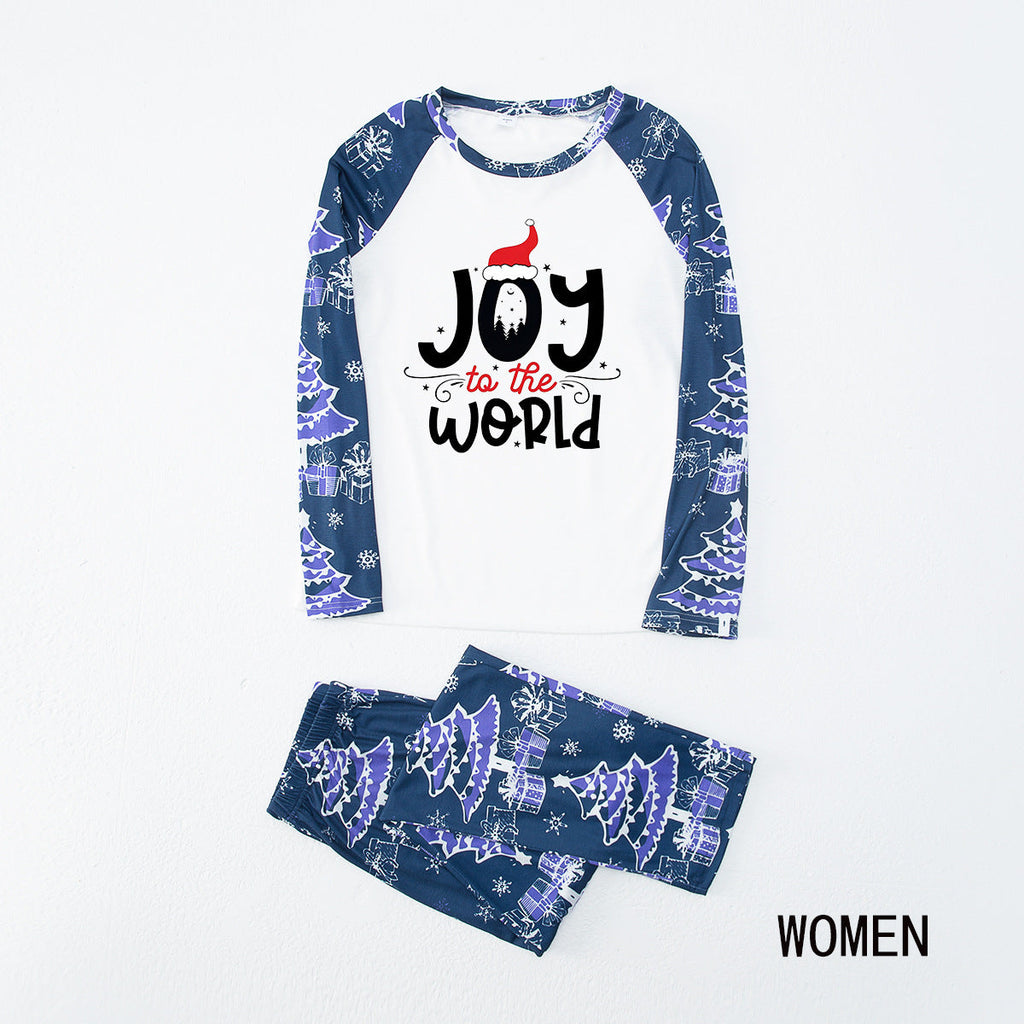 Joy World Pattern Matching Family Christmas Pajamas