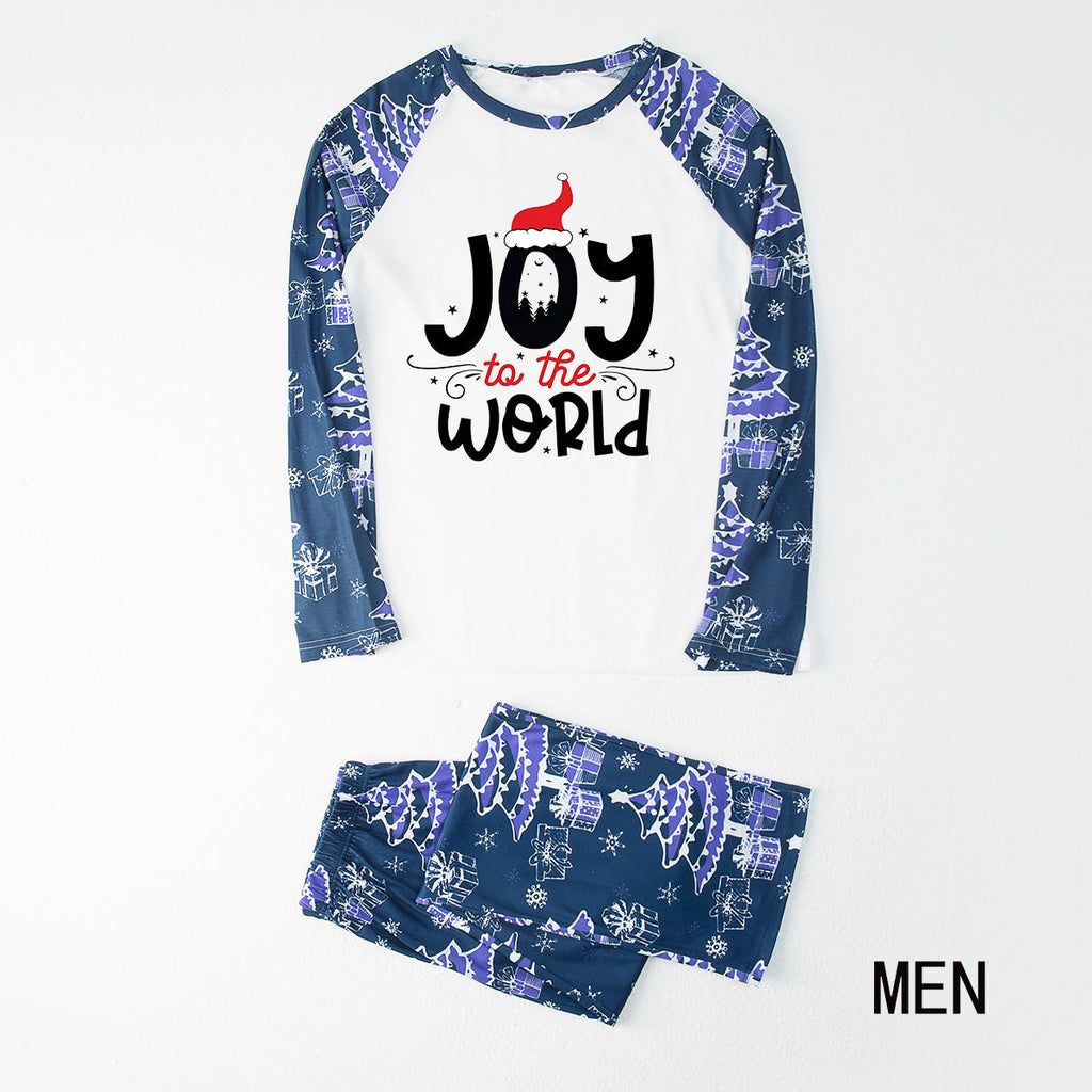 Joy World Pattern Matching Family Christmas Pajamas