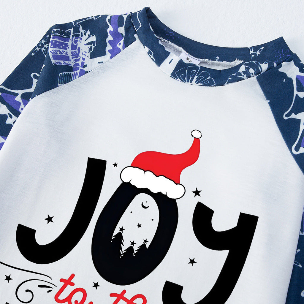 Joy World Pattern Matching Family Christmas Pajamas