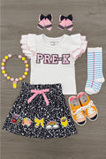 "Pre-K - Sixth Grade" Notebook Skirt Set