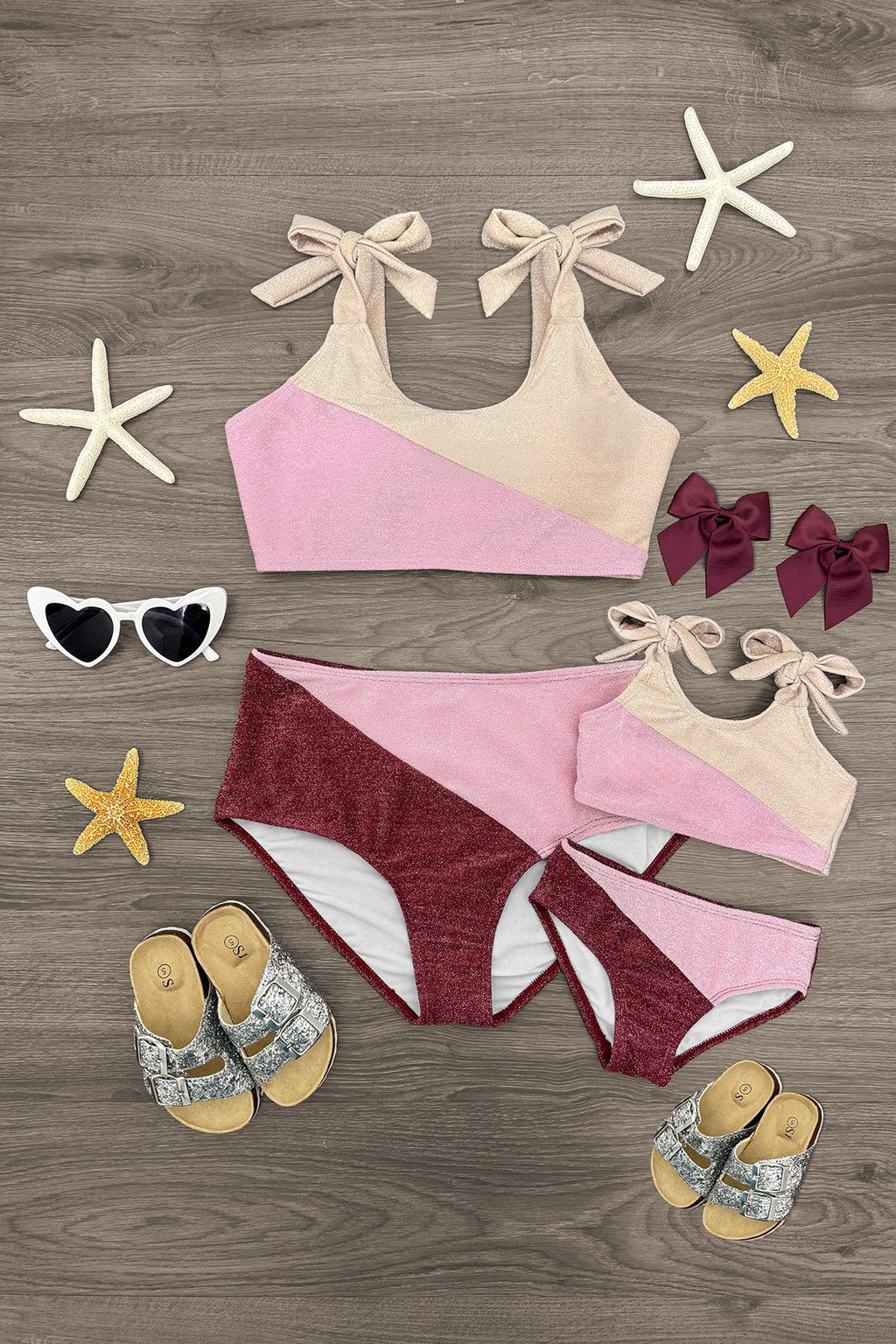 Mom & Me - Glitter Colorblock Bikini