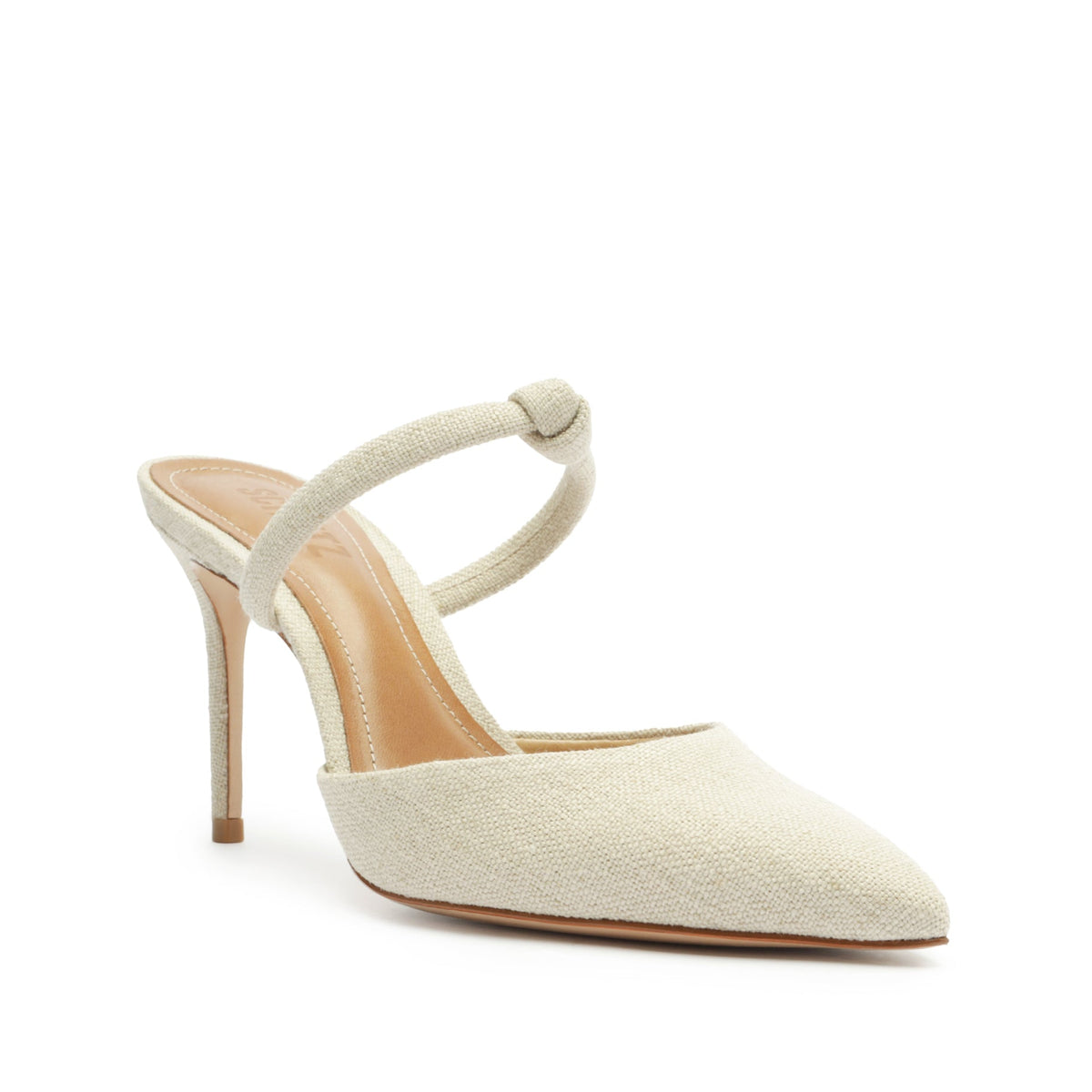 Pearl Casual Linen Fabric Pump