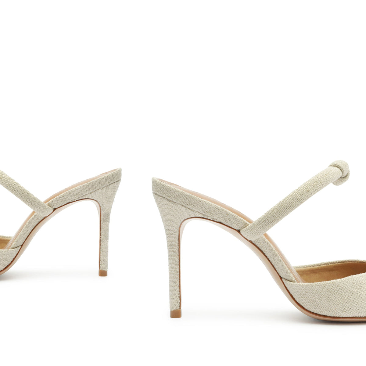 Pearl Casual Linen Fabric Pump