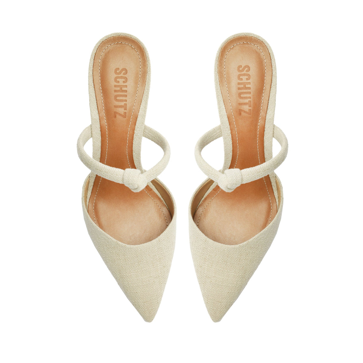 Pearl Casual Linen Fabric Pump
