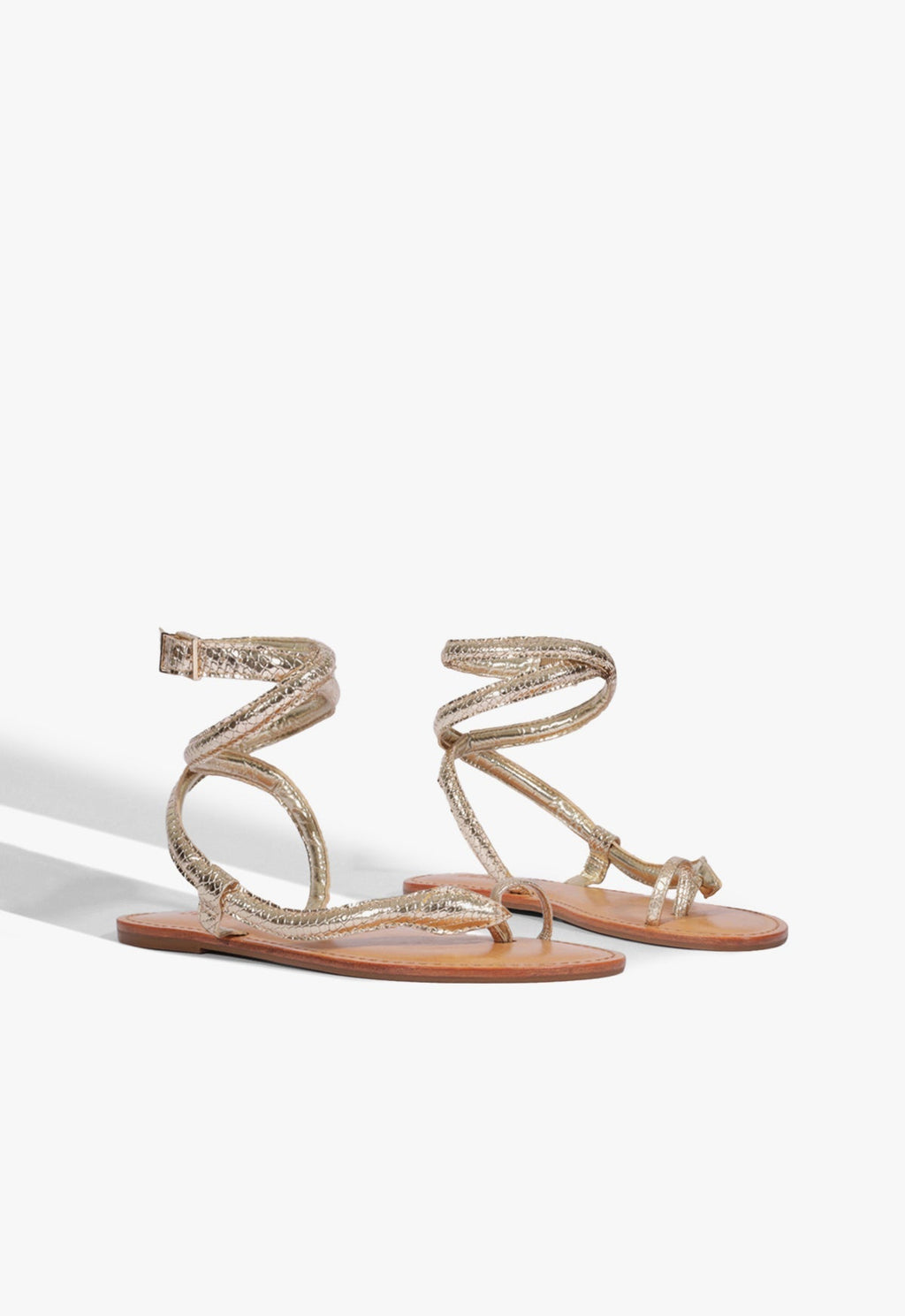 Courtney Metallic Leather Sandal