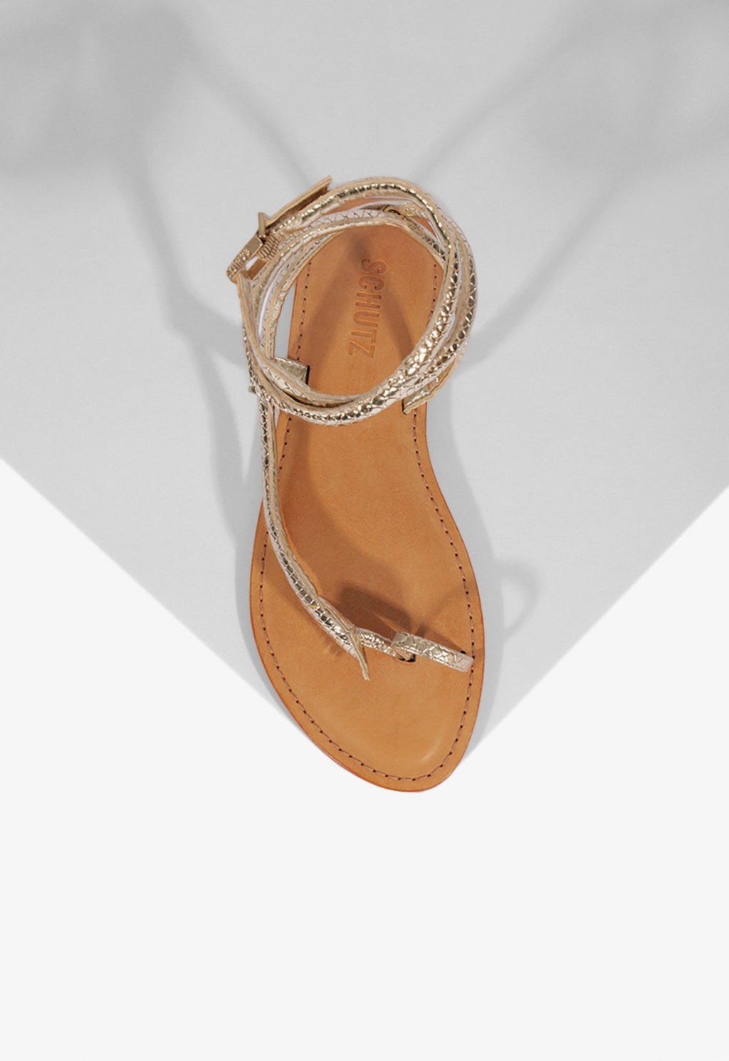 Courtney Metallic Leather Sandal