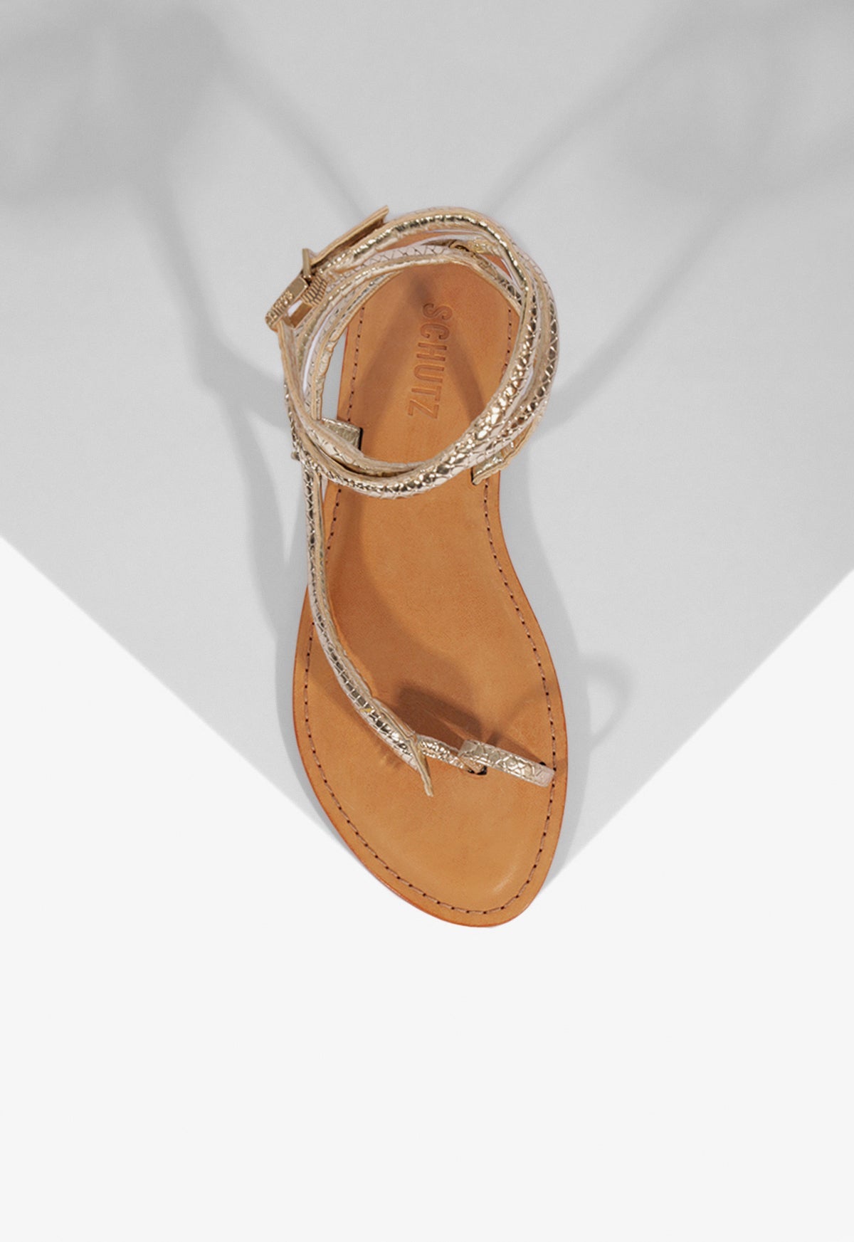 Courtney Metallic Leather Sandal