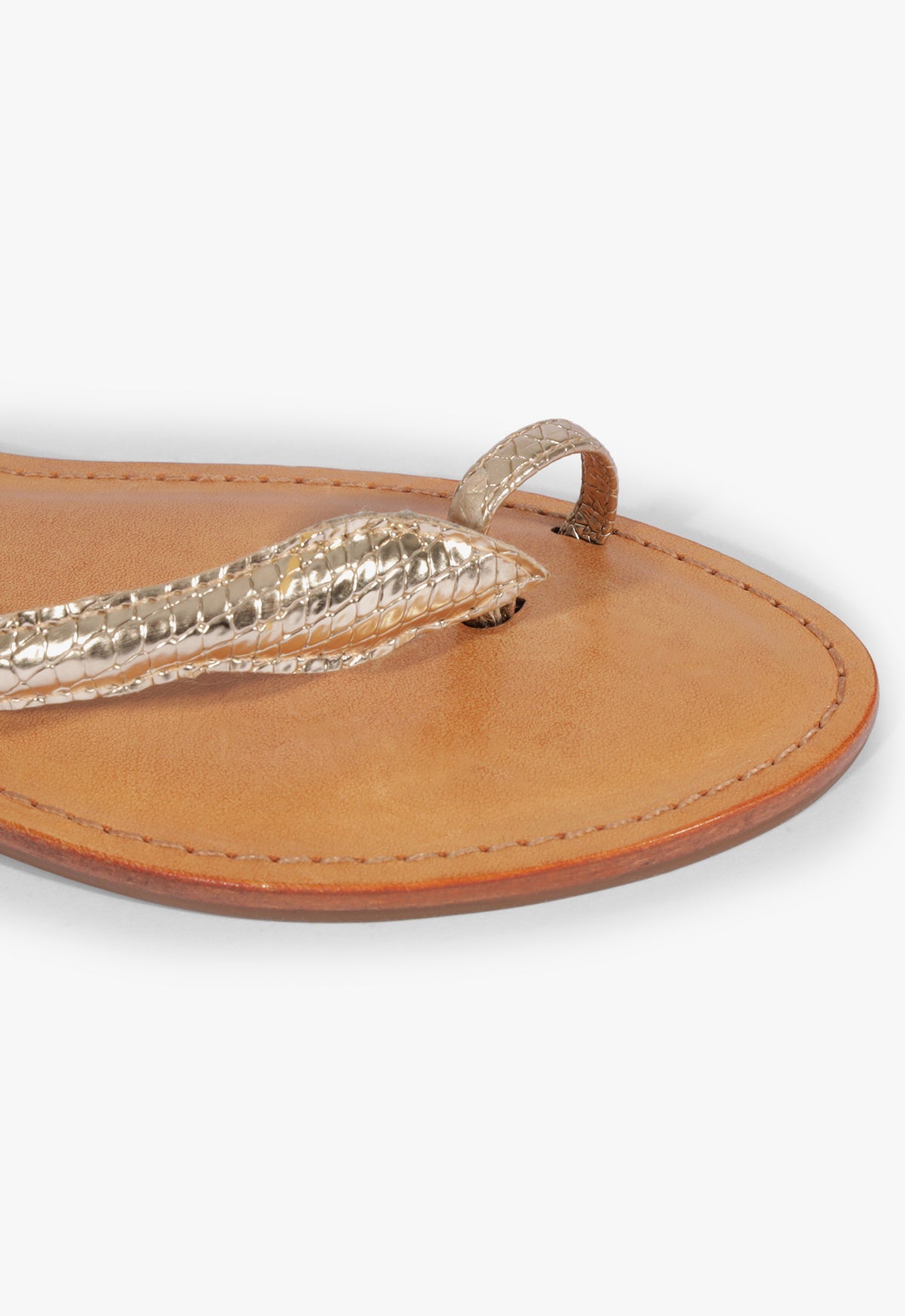 Courtney Metallic Leather Sandal