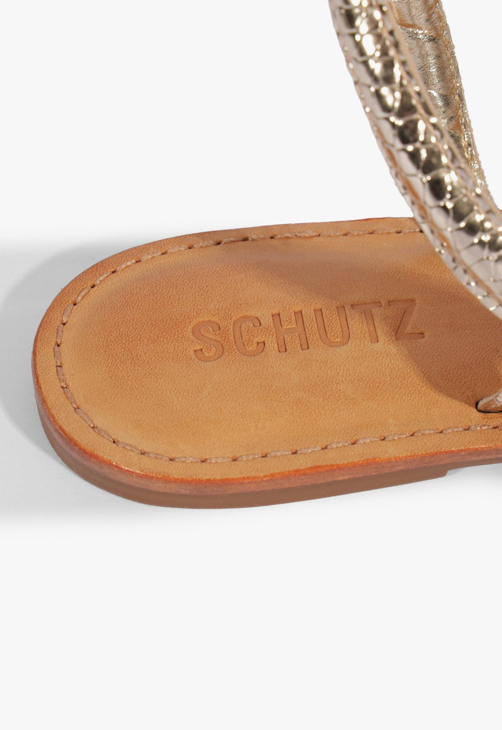Courtney Metallic Leather Sandal