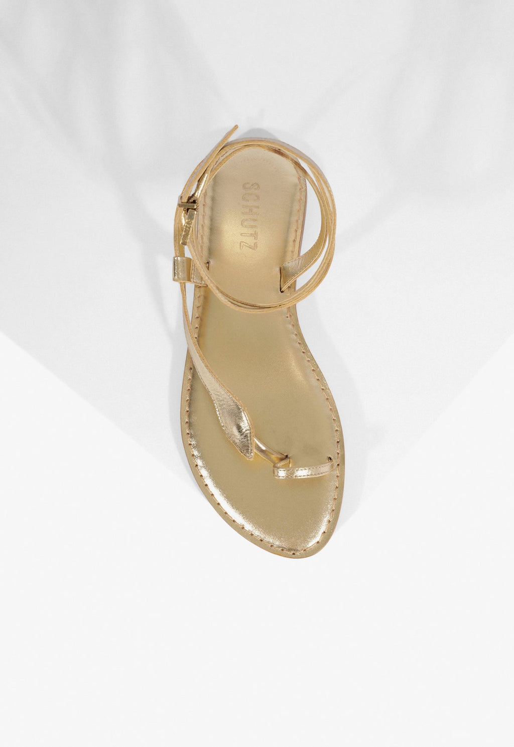 Cleo Metallic Leather Flat Sandal