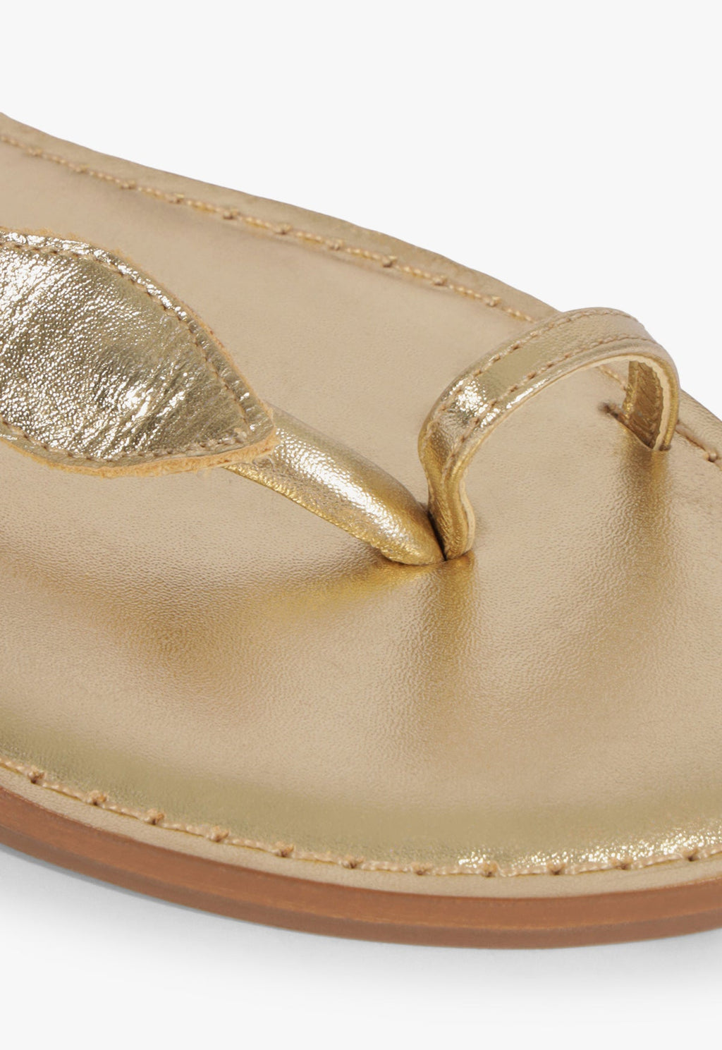 Cleo Metallic Leather Flat Sandal