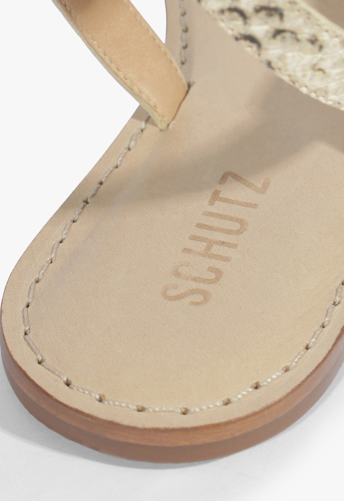 Cleo Snake Print Leather Flat Sandal