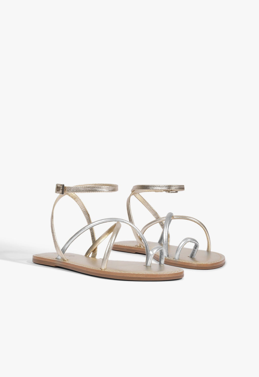Valeria Leather Flat Sandal