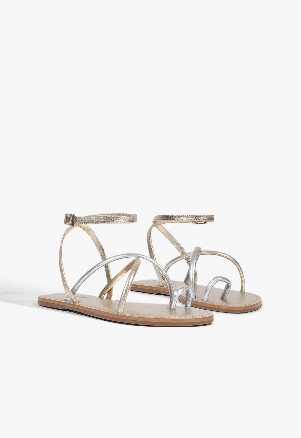 Valeria Leather Flat Sandal