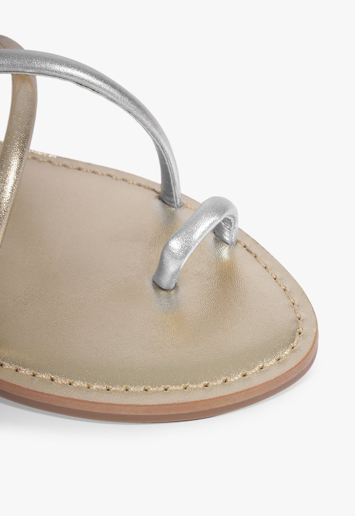 Valeria Leather Flat Sandal