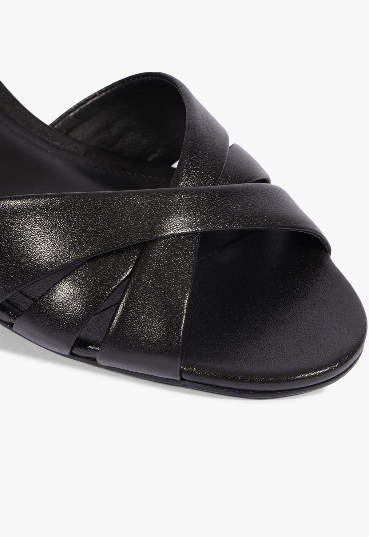 Keefa Block Mule Leather Sandal