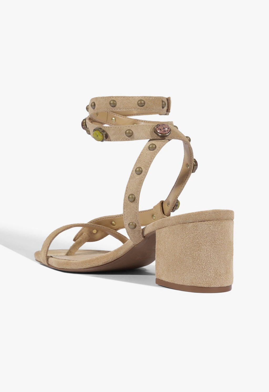 Cleo Beaded Leather Suede Sandal