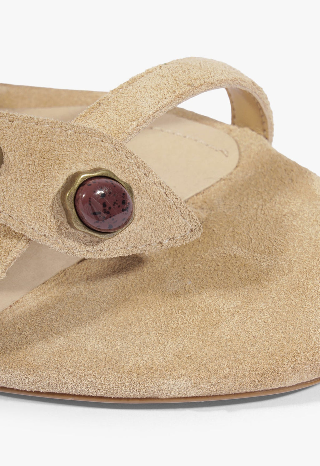 Cleo Beaded Leather Suede Sandal