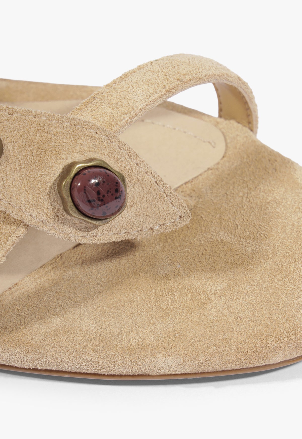 Cleo Beaded Leather Suede Sandal