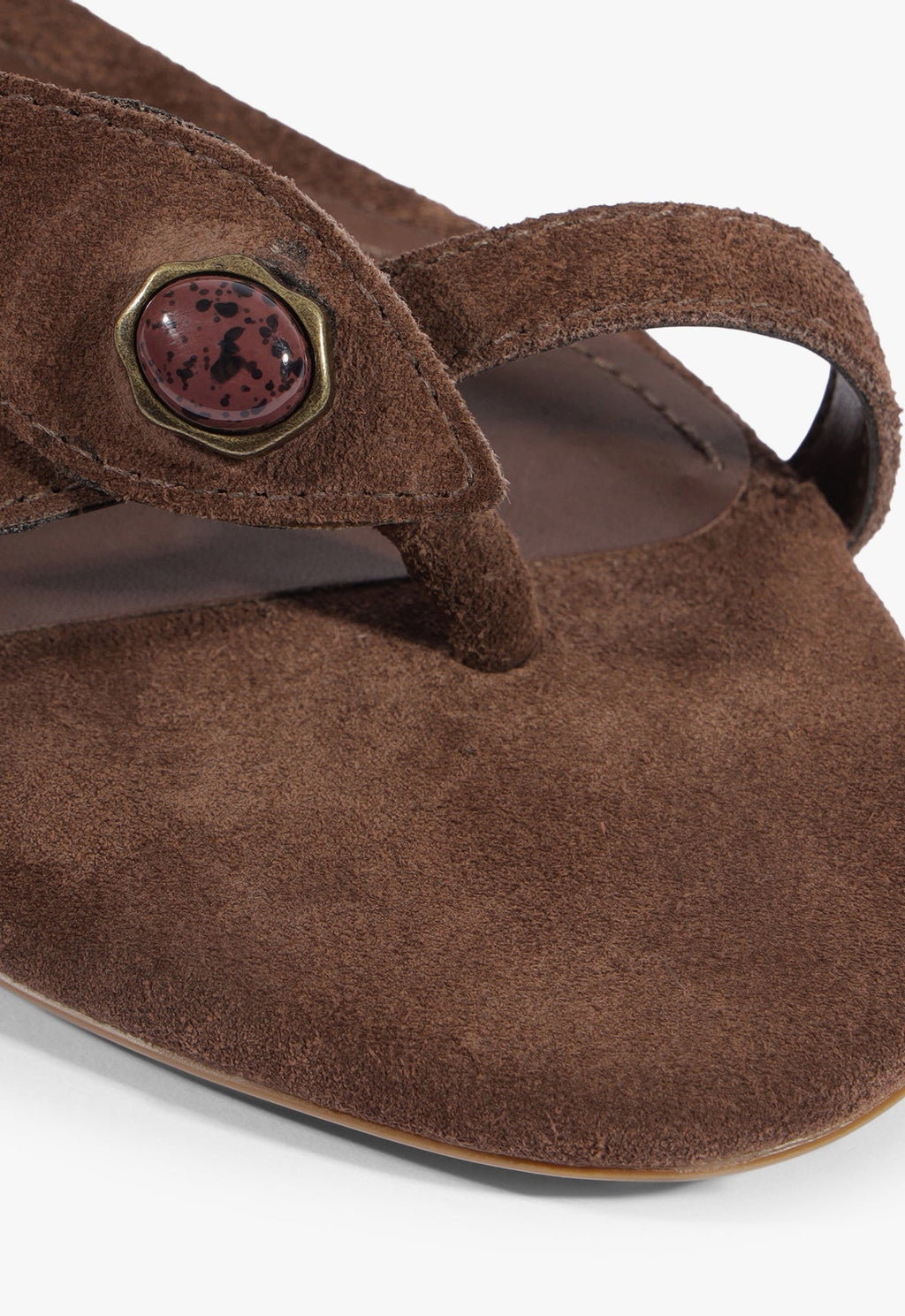 Cleo Beaded Leather Suede Sandal