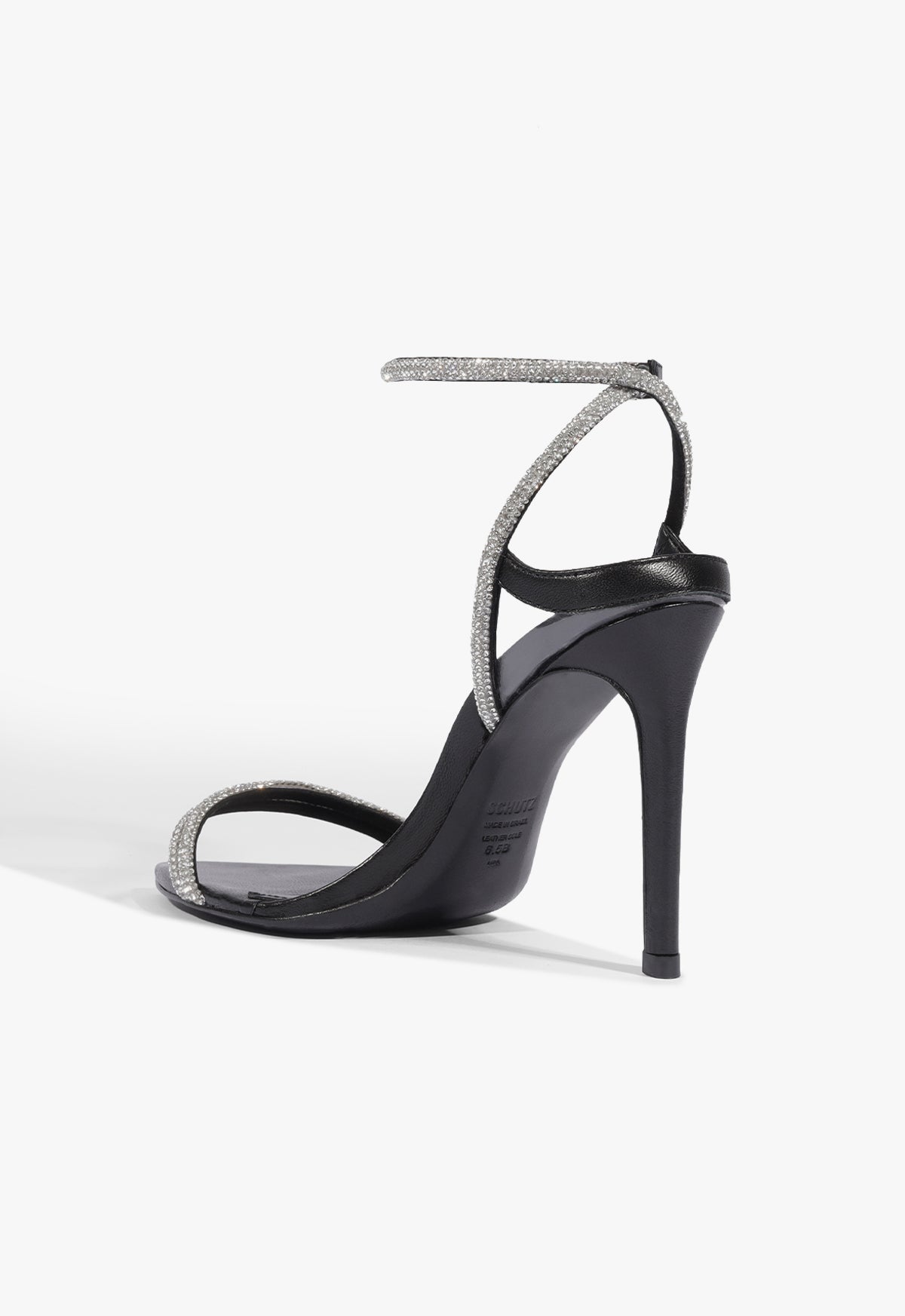 Skye Shine Leather Stiletto Sandal