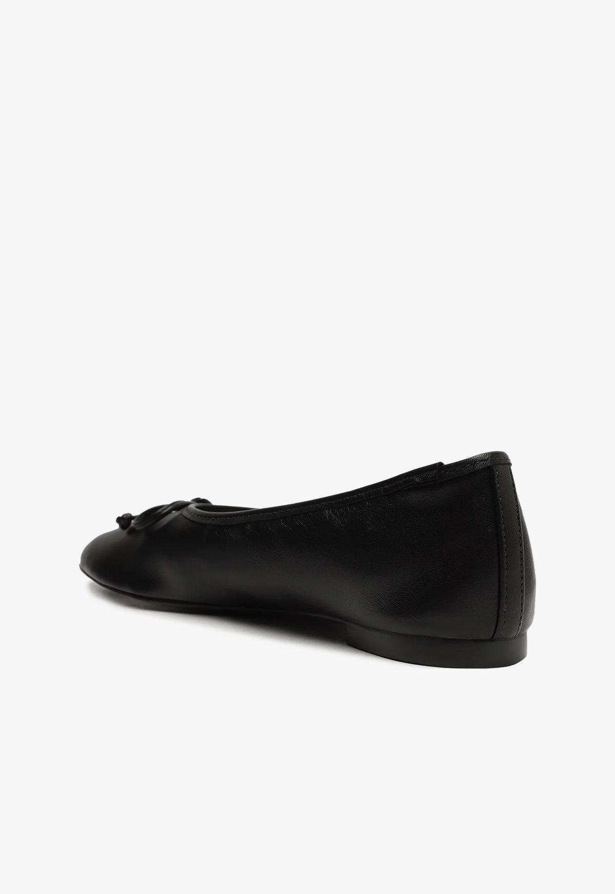 Arissa Black Leather Ballet Flat