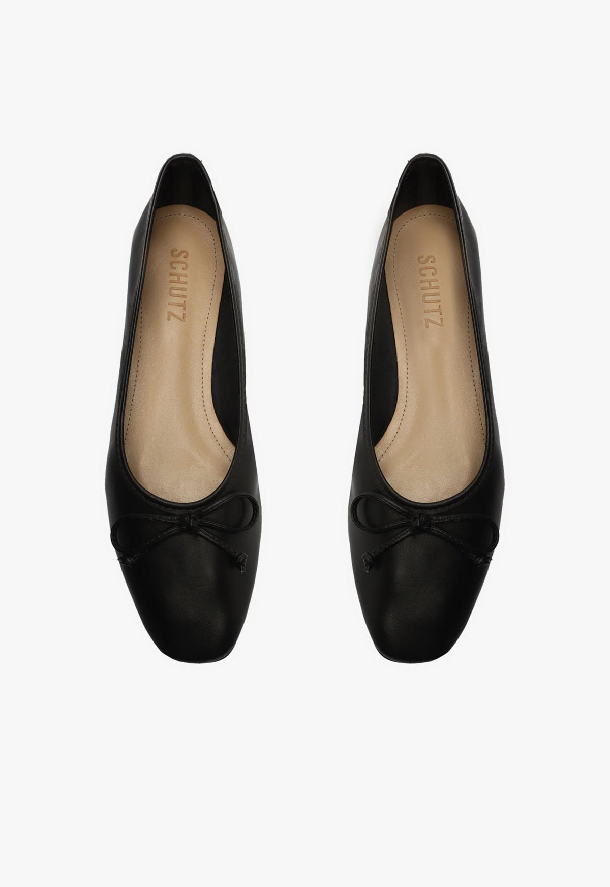 Arissa Black Leather Ballet Flat