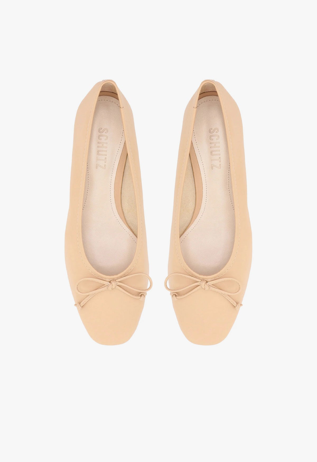 Arissa Beige Leather Ballet Flat