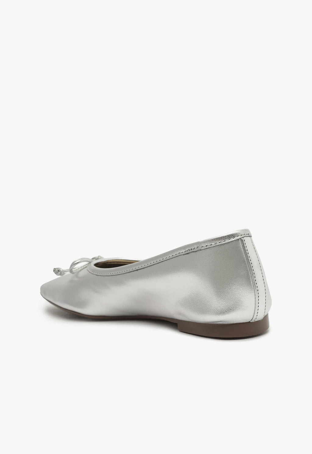 Arissa Silver Leather Ballet Flat