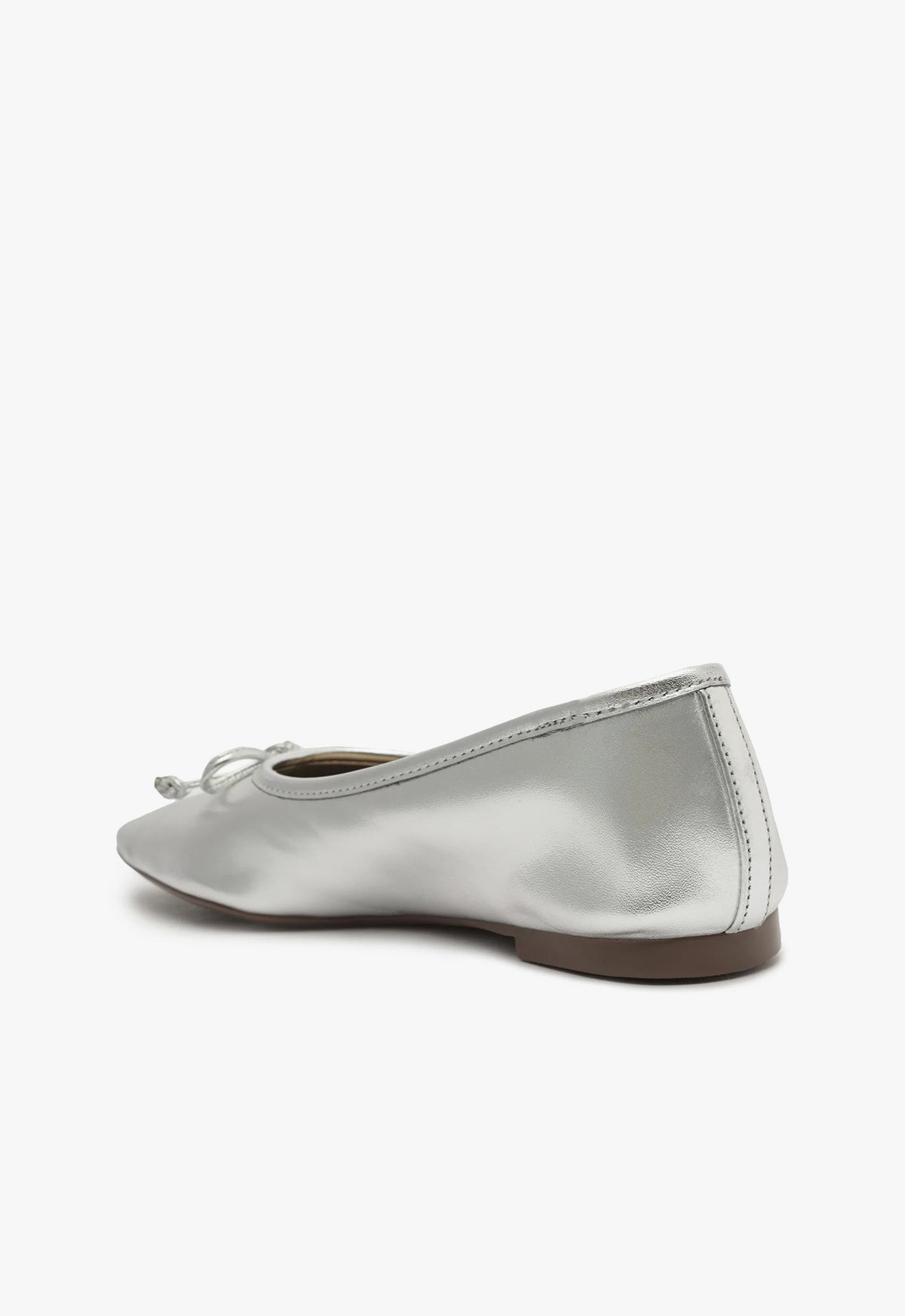 Arissa Silver Leather Ballet Flat