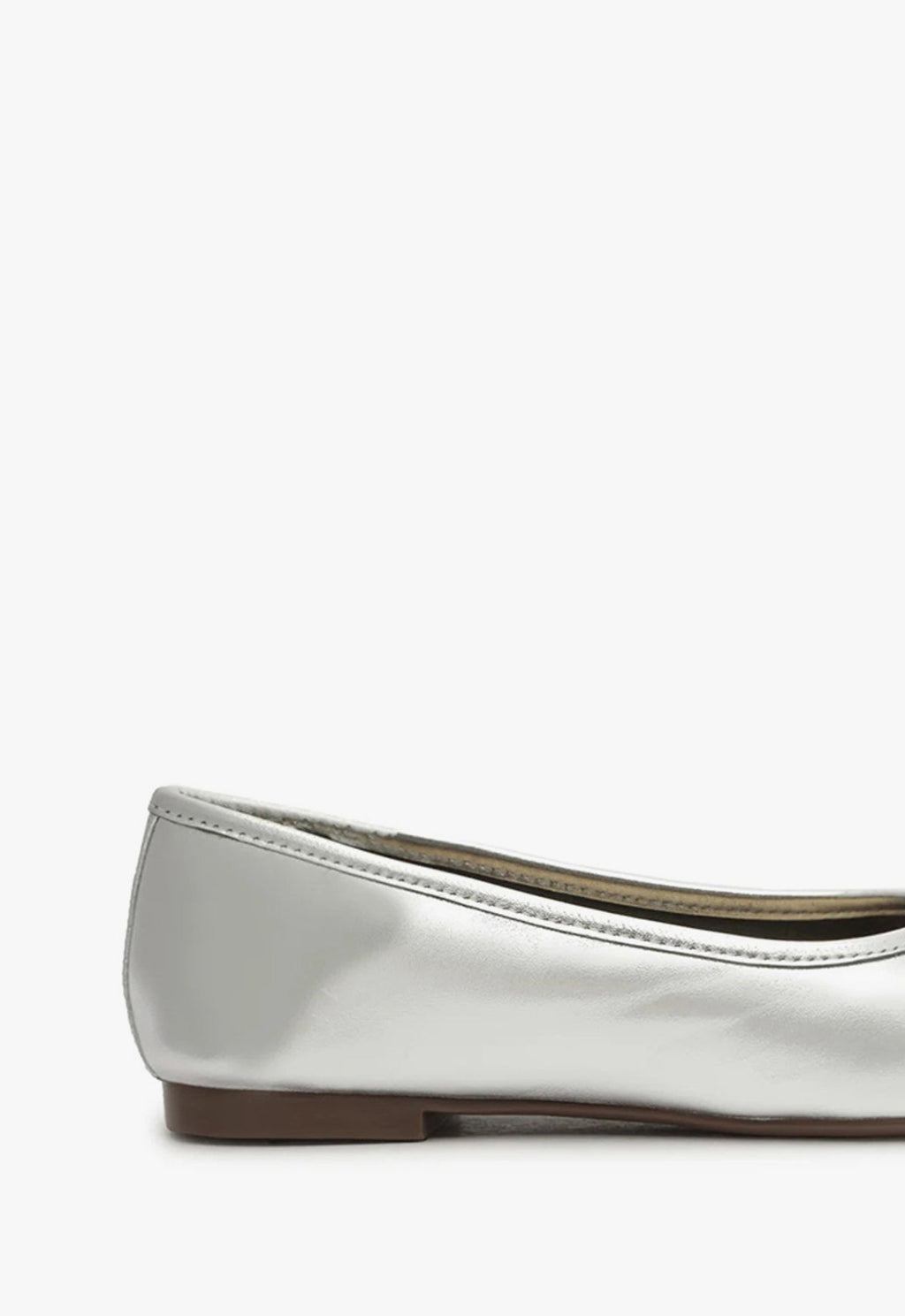 Arissa Silver Leather Ballet Flat