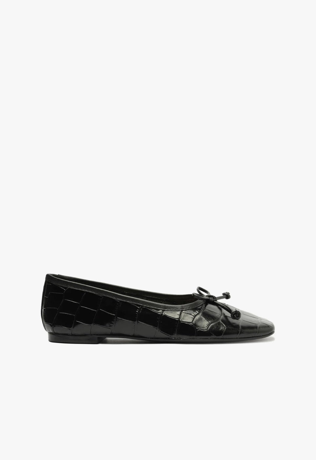 Arissa Black Leather Ballet Flat