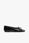 Arissa Black Leather Ballet Flat