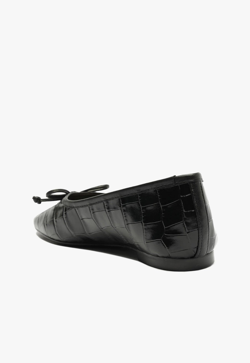 Arissa Black Leather Ballet Flat