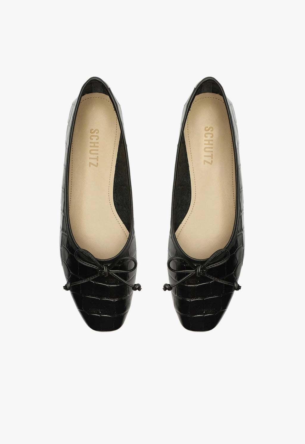 Arissa Black Leather Ballet Flat