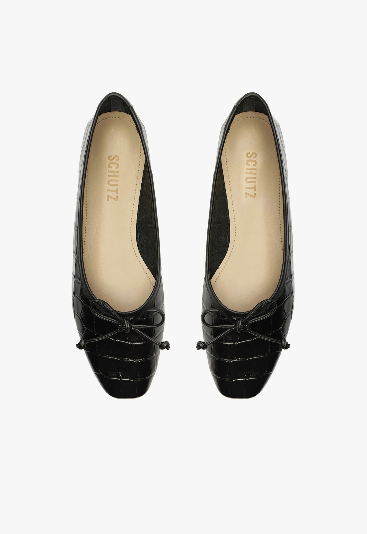 Arissa Black Leather Ballet Flat