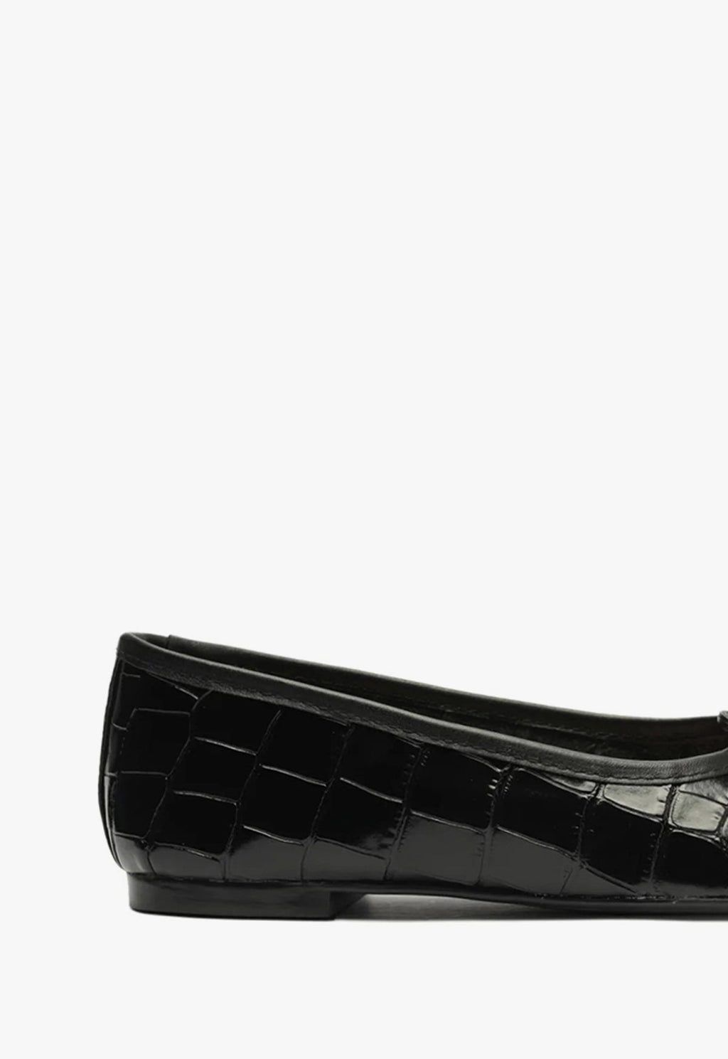 Arissa Black Leather Ballet Flat