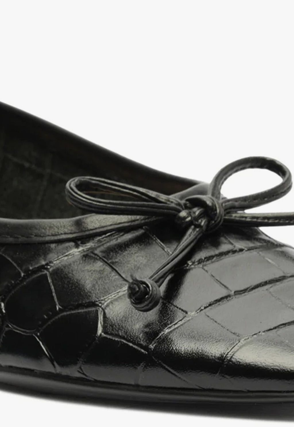 Arissa Black Leather Ballet Flat