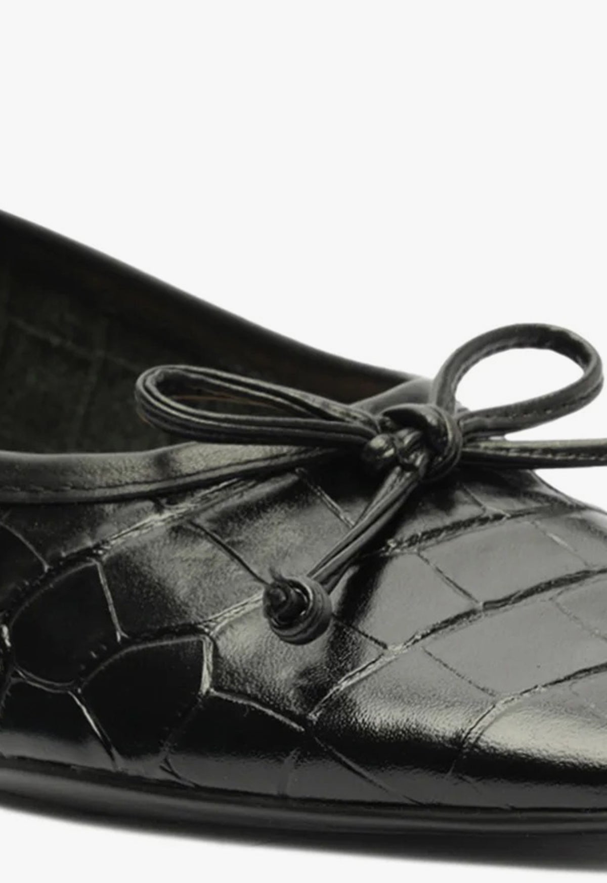 Arissa Black Leather Ballet Flat