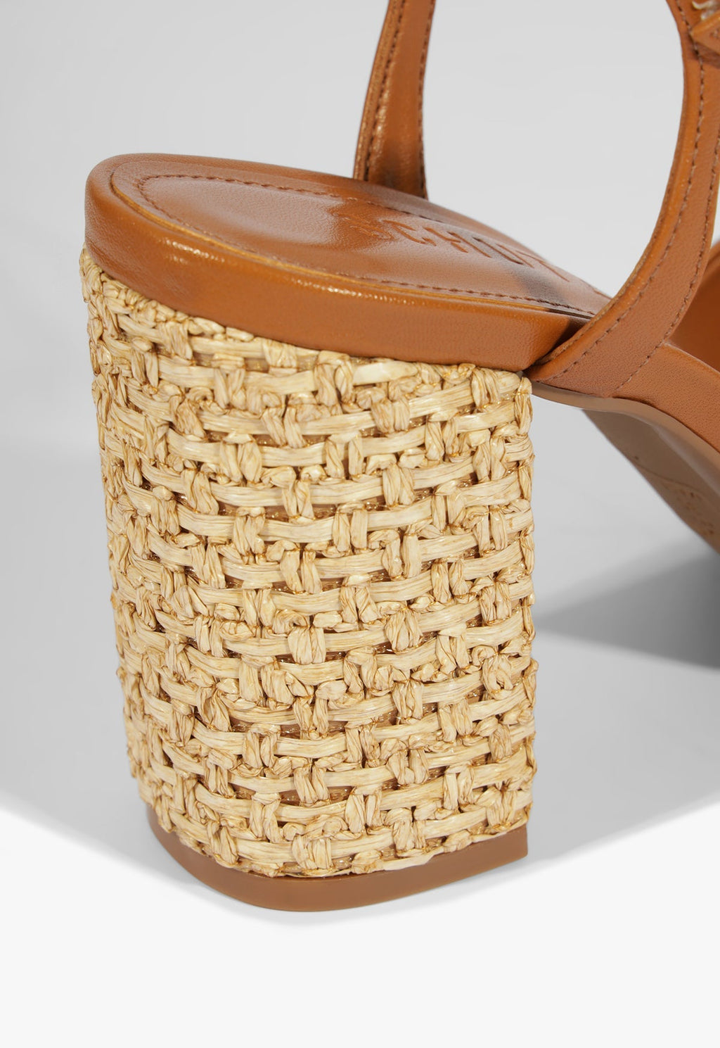 Keefa Raffia High Block Sandal