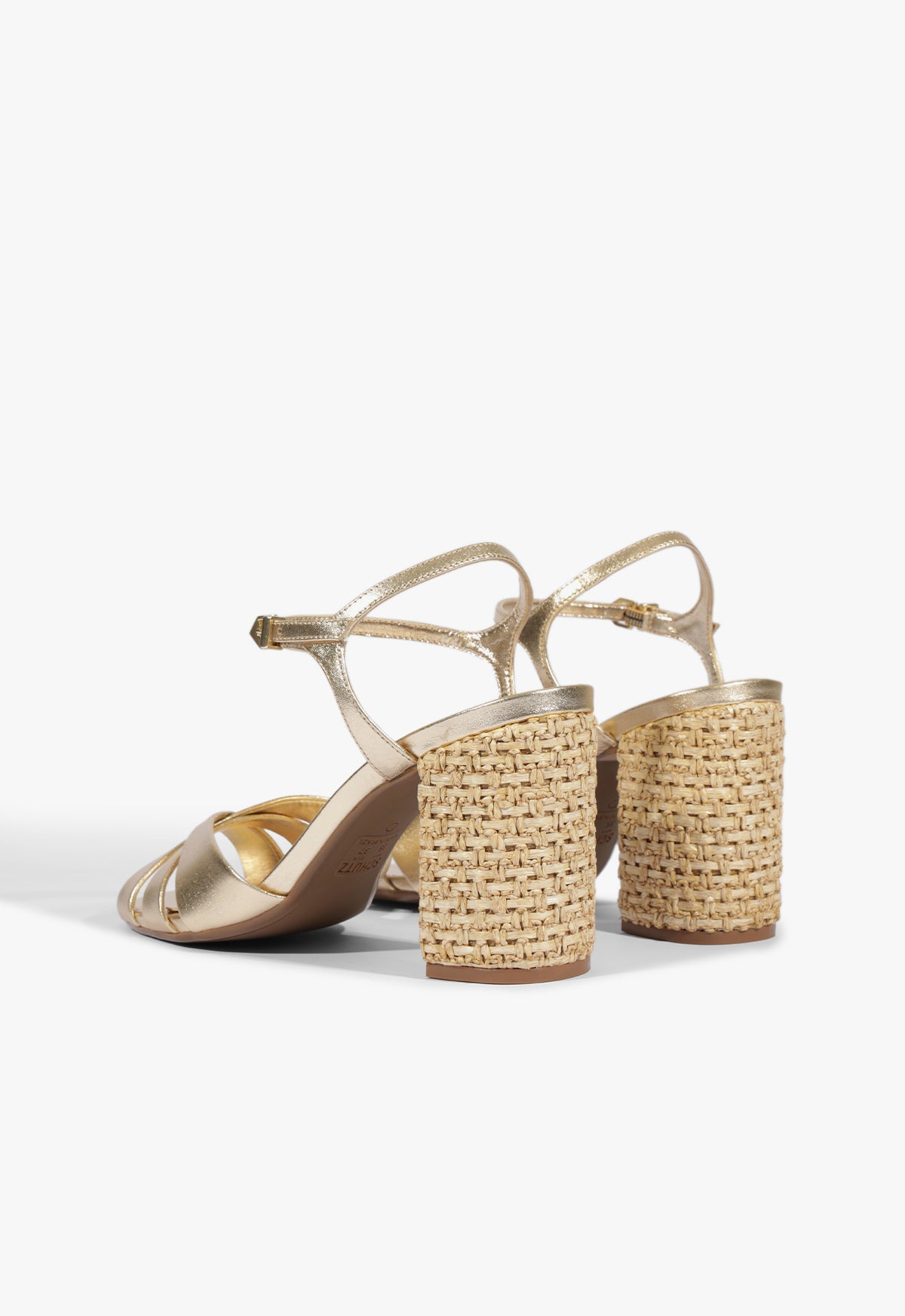 Keefa Raffia High Block Sandal
