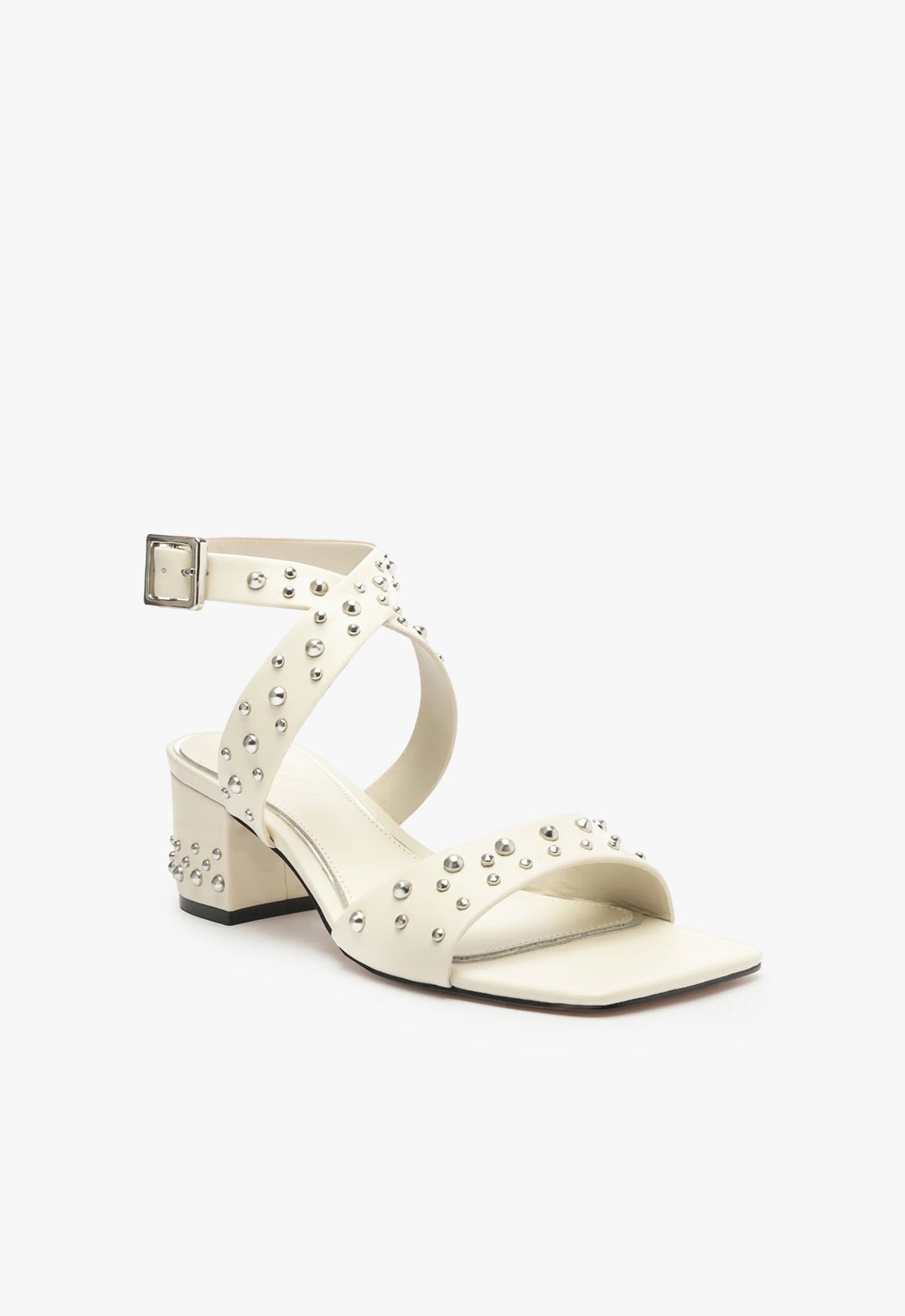 Lizzy Mid Block Leather Sandal