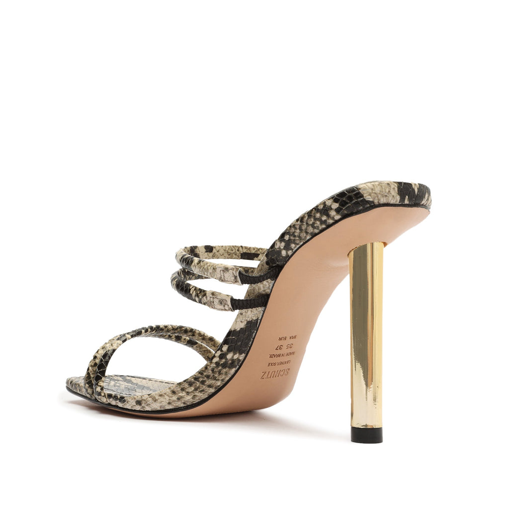 Lover Snake Embossed Leather Sandal
