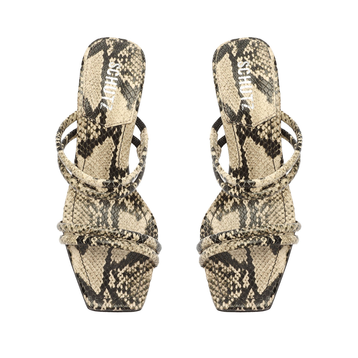 Lover Snake Embossed Leather Sandal