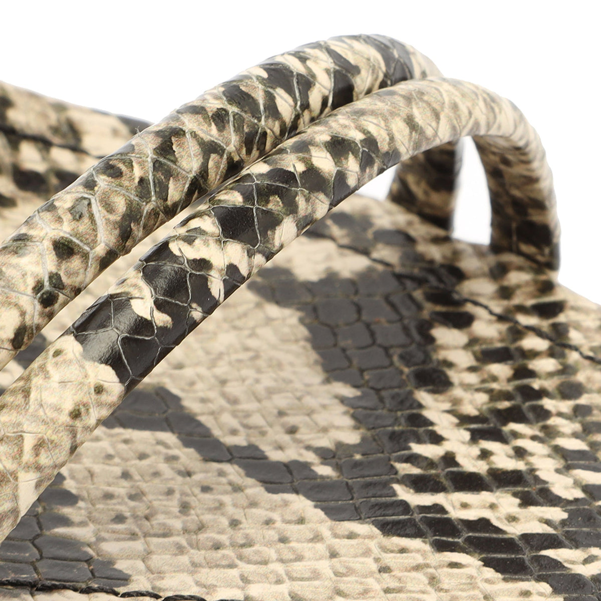 Lover Snake Embossed Leather Sandal